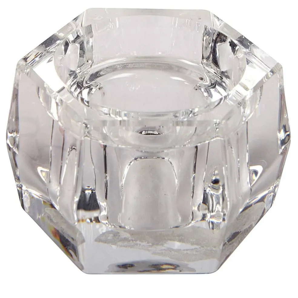 12 Pack: Crystal Hexacube Taper Holder by Ashland®