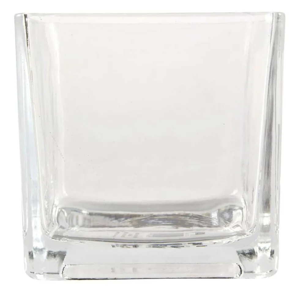 12 Pack: 5" Cube Glass Vase by Ashland®