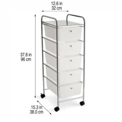 12 Pack: 5 Drawer Rolling Cart by Simply Tidy®
