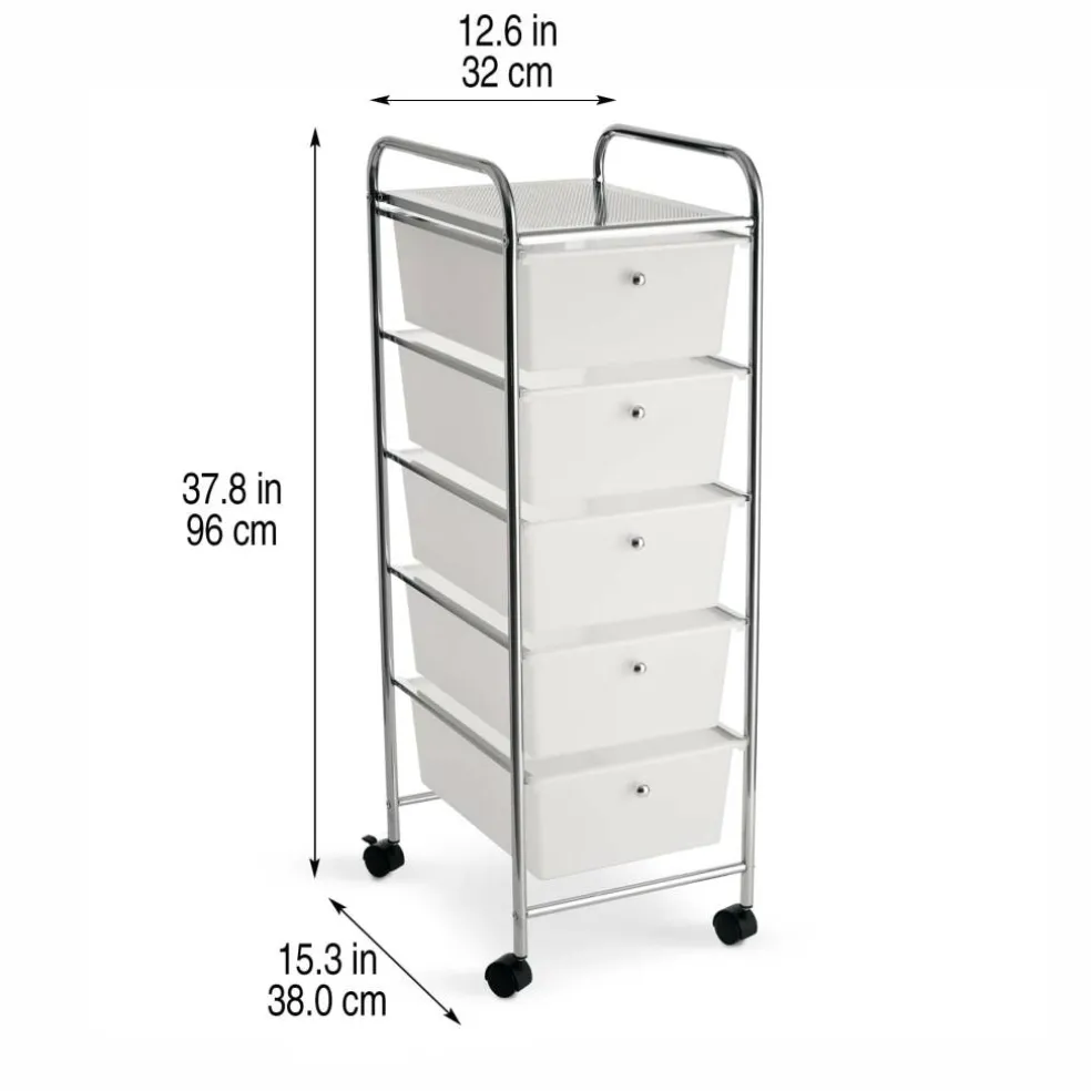 12 Pack: 5 Drawer Rolling Cart by Simply Tidy®