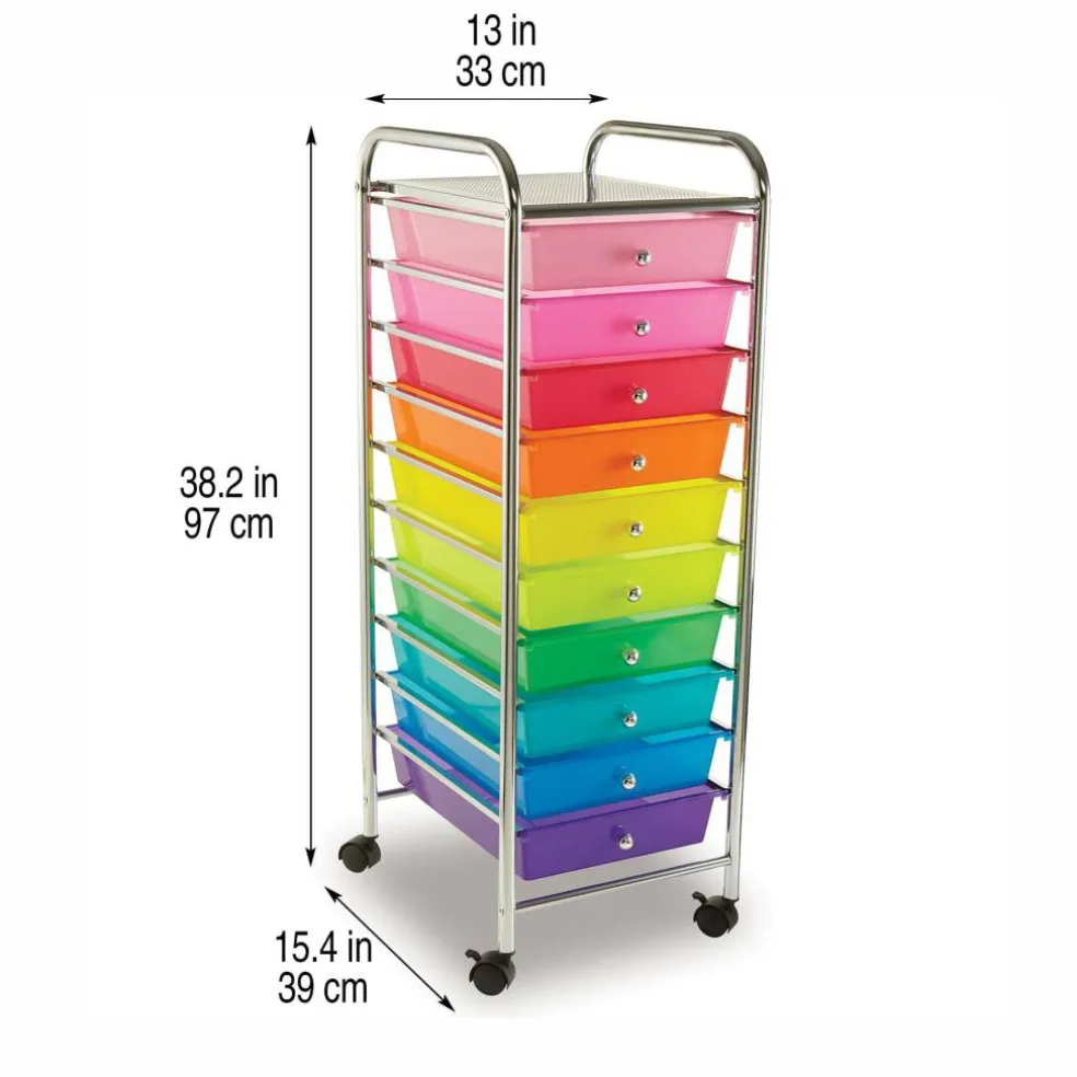 12 Pack: 10 Drawer Rolling Cart by Simply Tidy™
