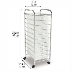 12 Pack: 10 Drawer Rolling Cart by Simply Tidy™