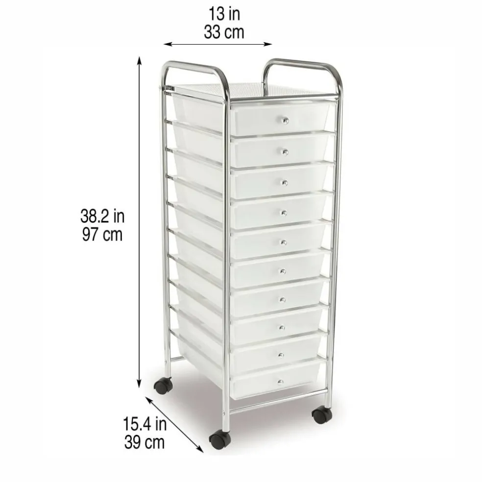 12 Pack: 10 Drawer Rolling Cart by Simply Tidy™