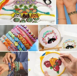 276 Pack Embroidery Floss Thread Kit(210 Colors)