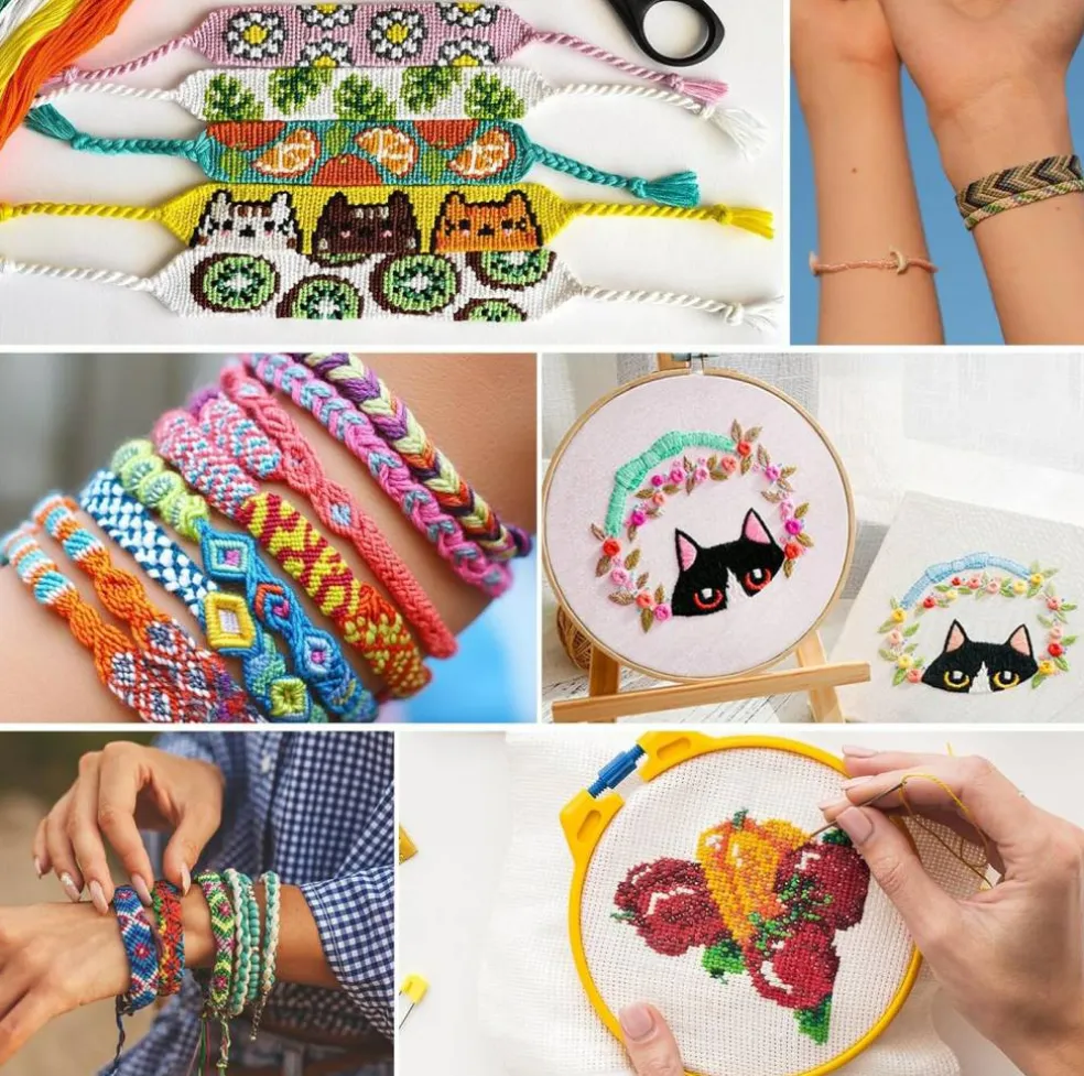 276 Pack Embroidery Floss Thread Kit(210 Colors)