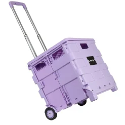 4 Pack: Everything Mary Collapsible Rolling Cart with Lid