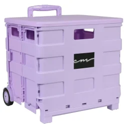 4 Pack: Everything Mary Collapsible Rolling Cart with Lid