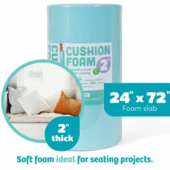 6 Pack: Fairfield™ 24" x 72" x 2" Cushion Foam Slab