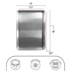 12 Pack: Fat Daddio's® ProSeries Bakeware Natural Aluminum Half Sheet Pan