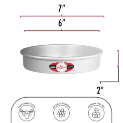 6 Pack: Fat Daddio's® Pro Series Bakeware Anodized Aluminum Round Cake Pan