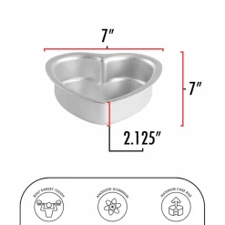 6 Pack: Fat Daddio's® ProSeries 6" x 2" Heart Cake Pan