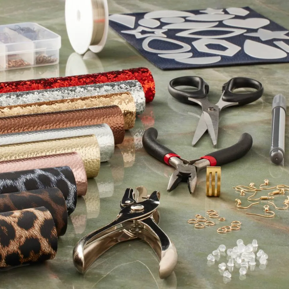 6 Pack: Faux Leather Earring Making Kit by Bead Landing™
