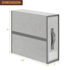 4-Pack Foldable Fabric Storage Boxes, Closet Organizer Bins with Handles (Grey)