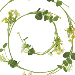 8 Pack: 5ft. White Wildflower Coiled Garland by Ashland®