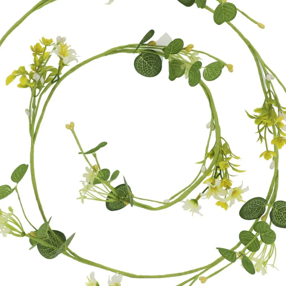 8 Pack: 5ft. White Wildflower Coiled Garland by Ashland®