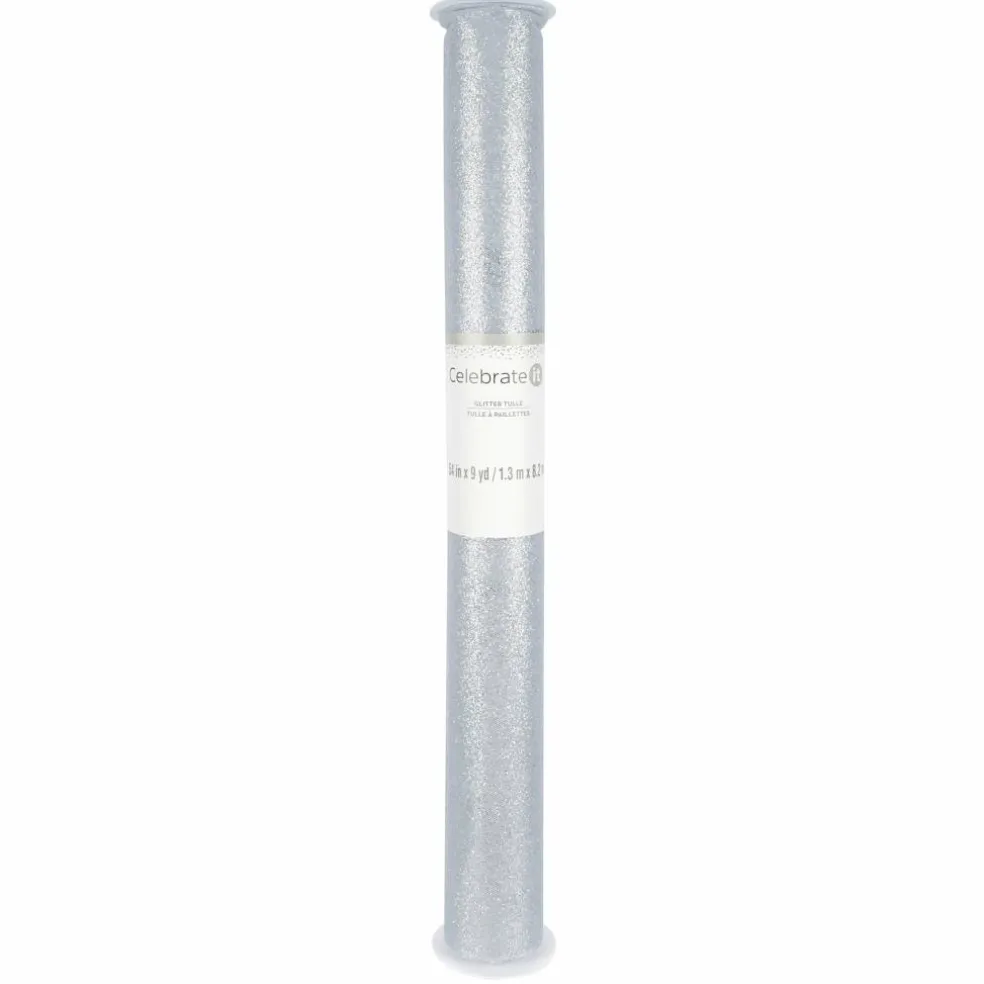 8 Pack: 4.5ft. X 9yd. Glitter Tulle by Celebrate It™ Occasions™