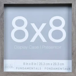 3 Pack Fundamentals 8" x 8" Gray Shadow Boxes by Studio Décor®