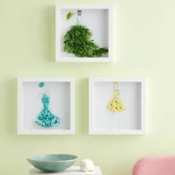 3 Pack Fundamentals 8" x 8" White  Shadow Boxes by Studio Décor®