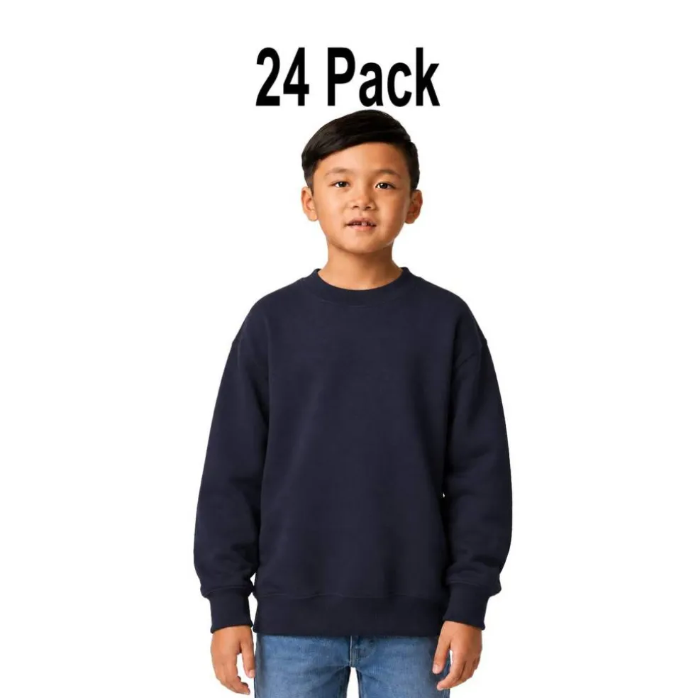 24 Pack Gildan Youth Heavy Blend Crewneck Sweatshirt Free Shipping
