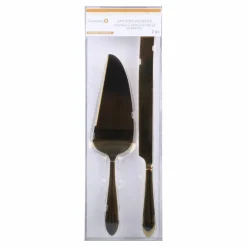 8 Pack: Gold-Finished Stainless Steel Cake Knife & Server Set by Celebrate Itâ„¢