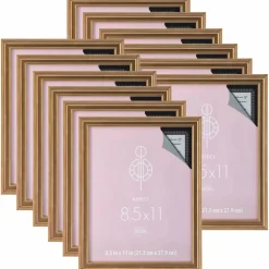12 Pack: Gold Narrow 8.5" x 11" Frame, Aspect by Studio Décor®