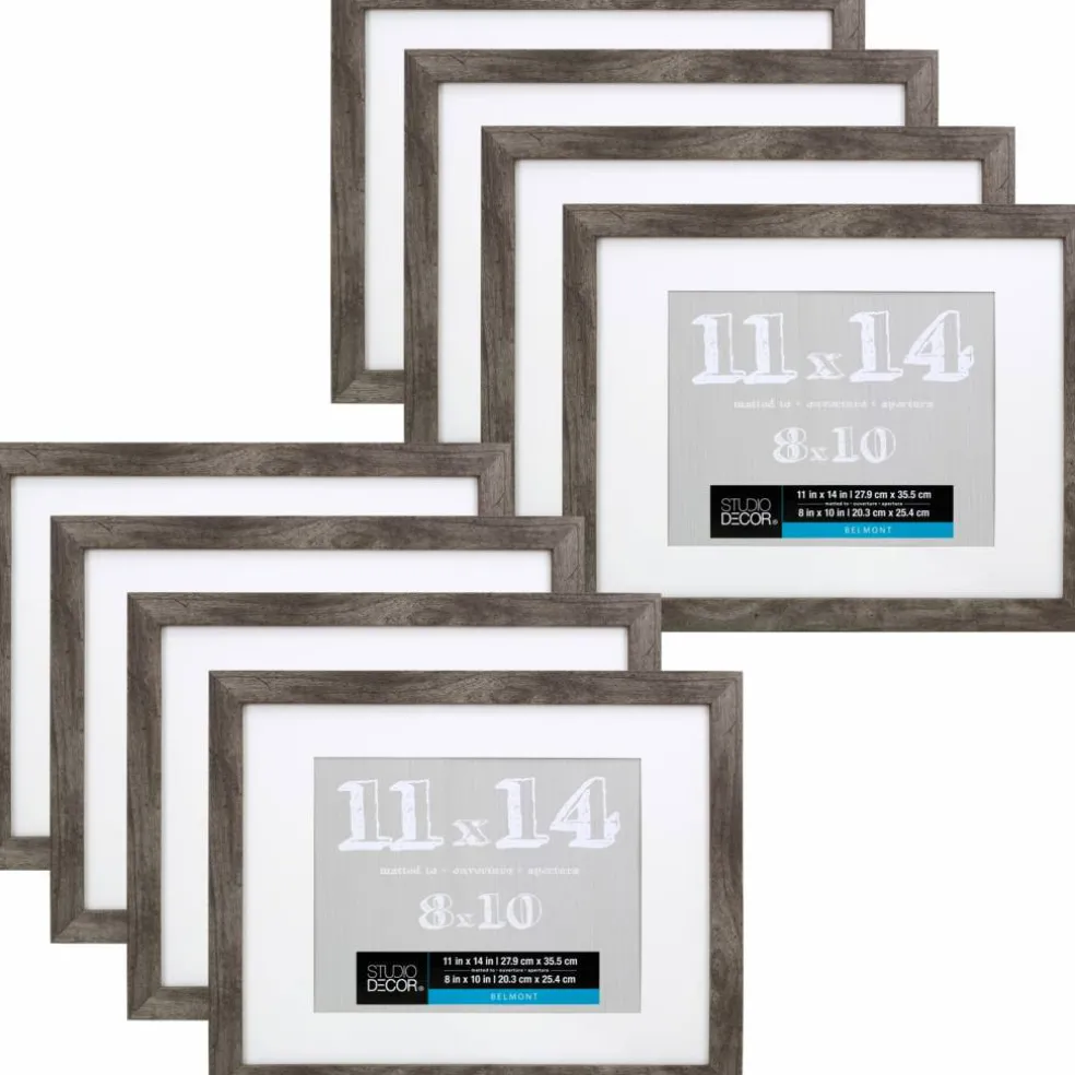 8 Pack: Gray Belmont Frame With Mat by Studio Décor®