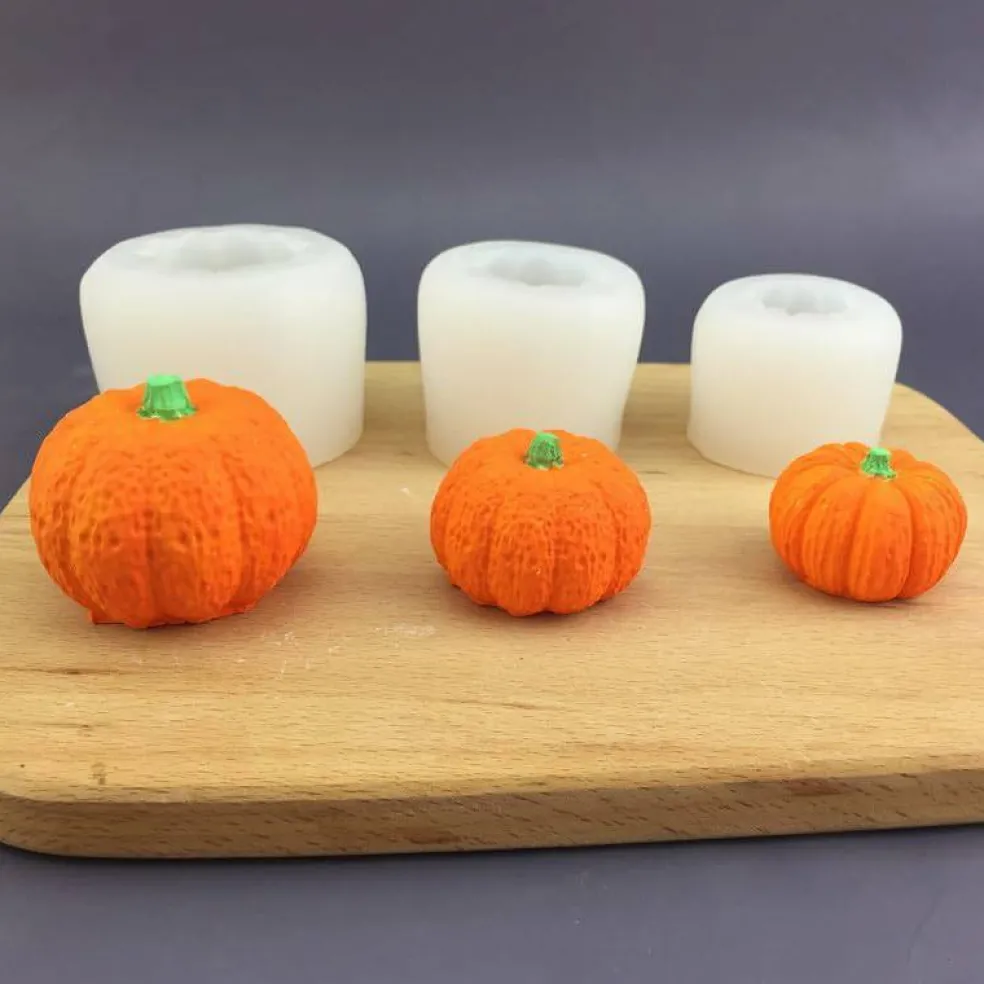 4 Pack Halloween Candle Molds(4Pcs Pumpkin)2.8 x 2.8 x 2 inches