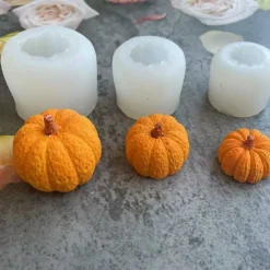 4 Pack Halloween Candle Molds(4Pcs Pumpkin)2.8 x 2.8 x 2 inches