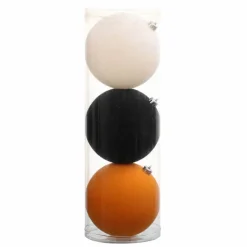 3 Pack 4.75" Halloween Flocked Shatterproof Ball Ornaments by Ashland®