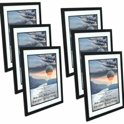 6 Pack: Home Black Studio Frame with Mat by Studio Décor®