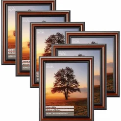 6 Pack: Home Brown & Black Wood Grain Frame by Studio Décor®