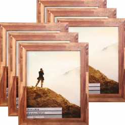 6 Pack: Home Natural Brown Wood Plank Frame by Studio Décor®