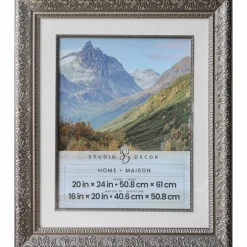 6 Pack: Home 16" x 20" Silver Floral Frame with Mat by Studio Décor®