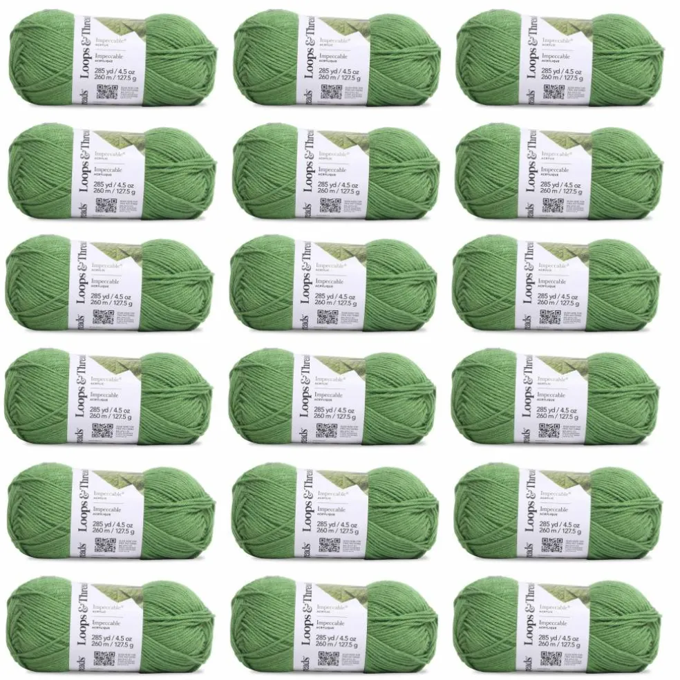 18 Pack: Impeccable® Solid Yarn by Loops & Threads®