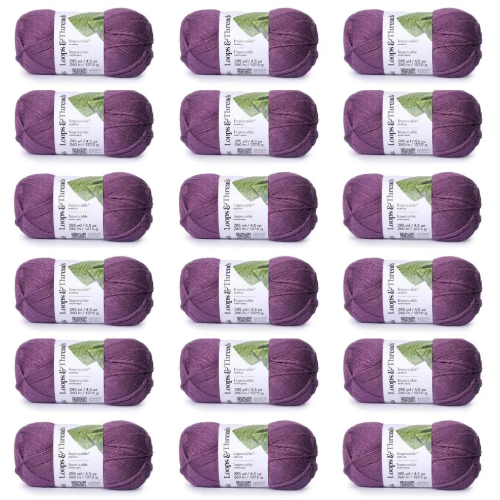 18 Pack: Impeccable® Solid Yarn by Loops & Threads®