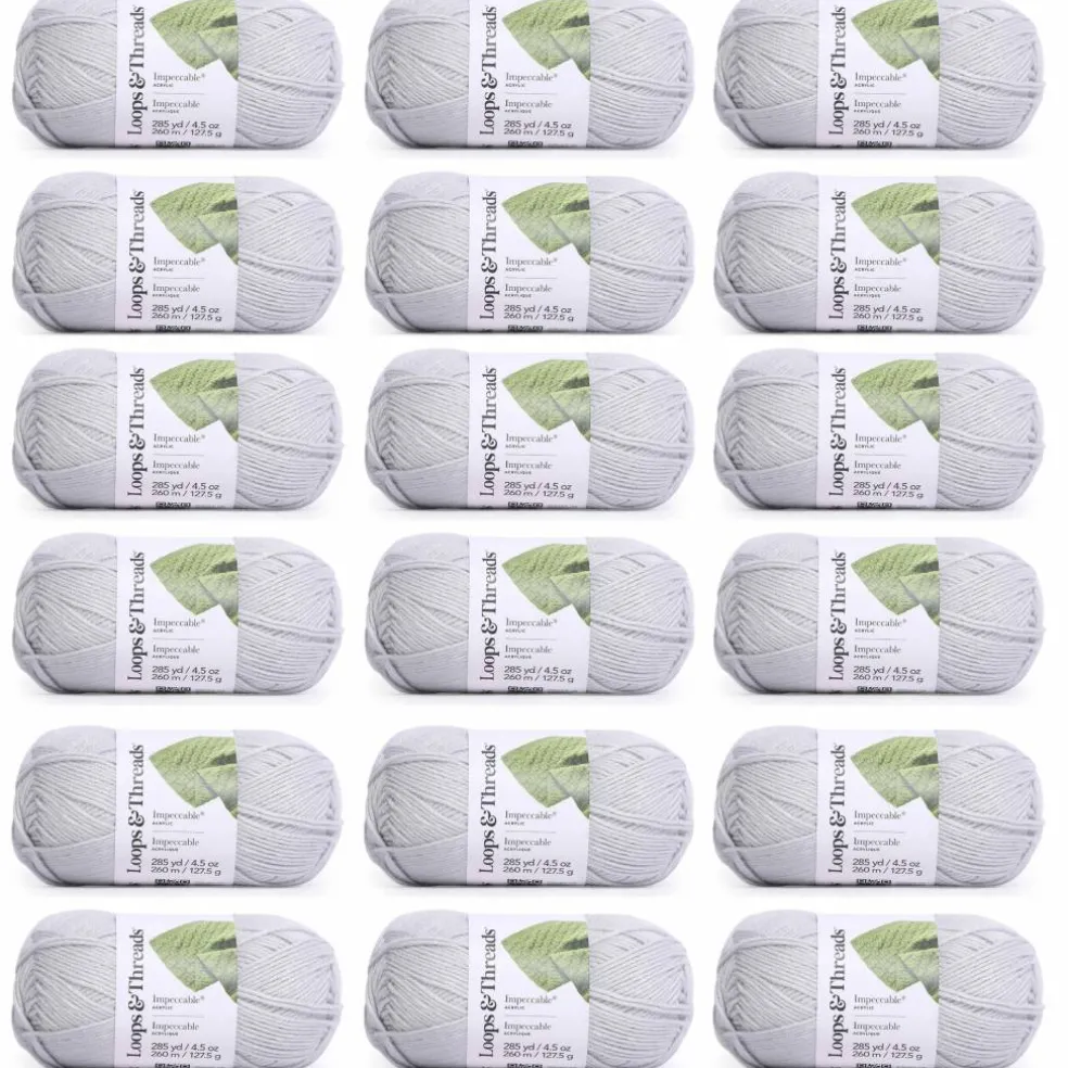 18 Pack: Impeccable® Solid Yarn by Loops & Threads®