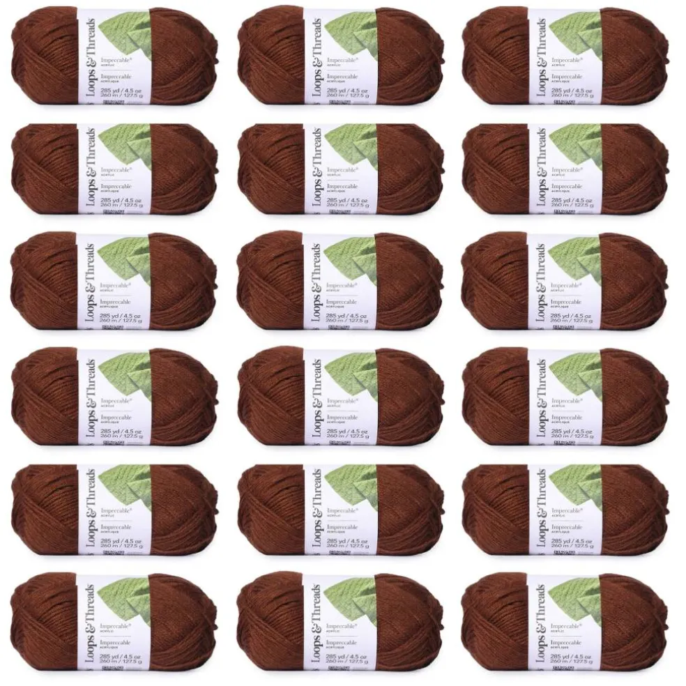 18 Pack: Impeccable® Solid Yarn by Loops & Threads®