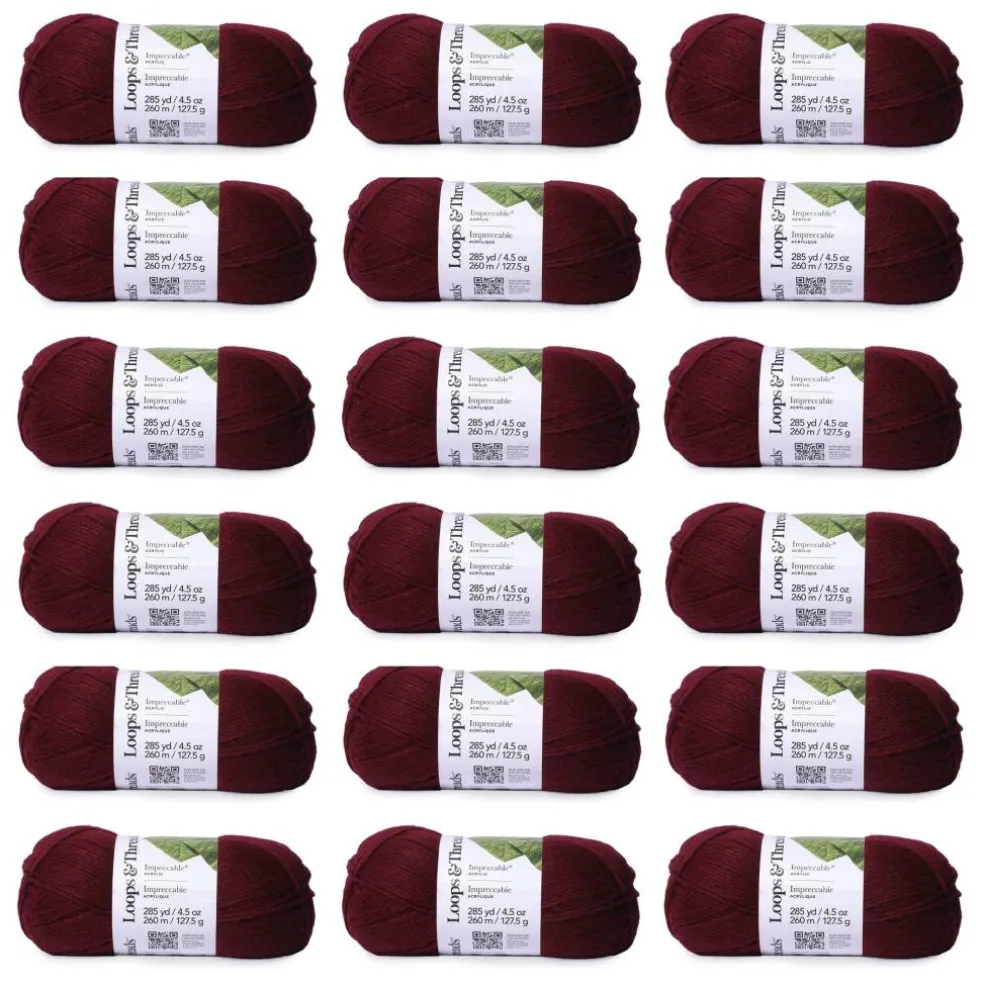 18 Pack: Impeccable® Solid Yarn by Loops & Threads®