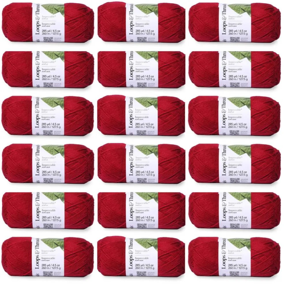 18 Pack: Impeccable® Solid Yarn by Loops & Threads®