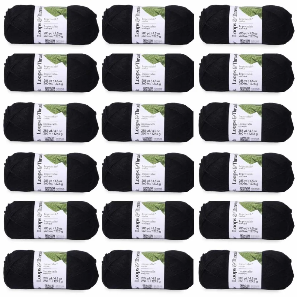 18 Pack: Impeccable® Solid Yarn by Loops & Threads®
