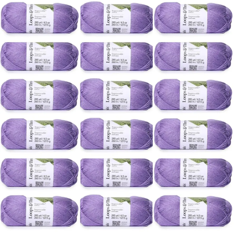 18 Pack: Impeccable® Solid Yarn by Loops & Threads®