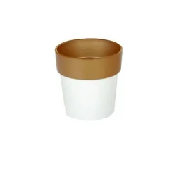 3-Pack 3-Inch Metallic Plastic Flower Plant Pots – Wedding & Party Supplies
