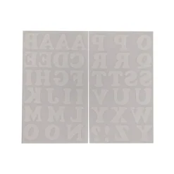 12 Pack: Iron-On White Flocked Cooper Letters by Imagin8™