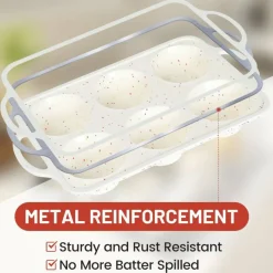 2-Pack Jumbo 6-Cup Silicone Muffin Pans, Metal Frame, Nonstick (Confetti)