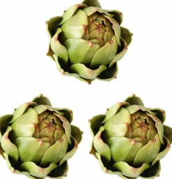 3 Pack Large Green Faux Artichokes, Artificial Vegetables Decorative Fake Fruits for Kitchen Counter Table Decor, DIY Floral Arrangements and Home Accents