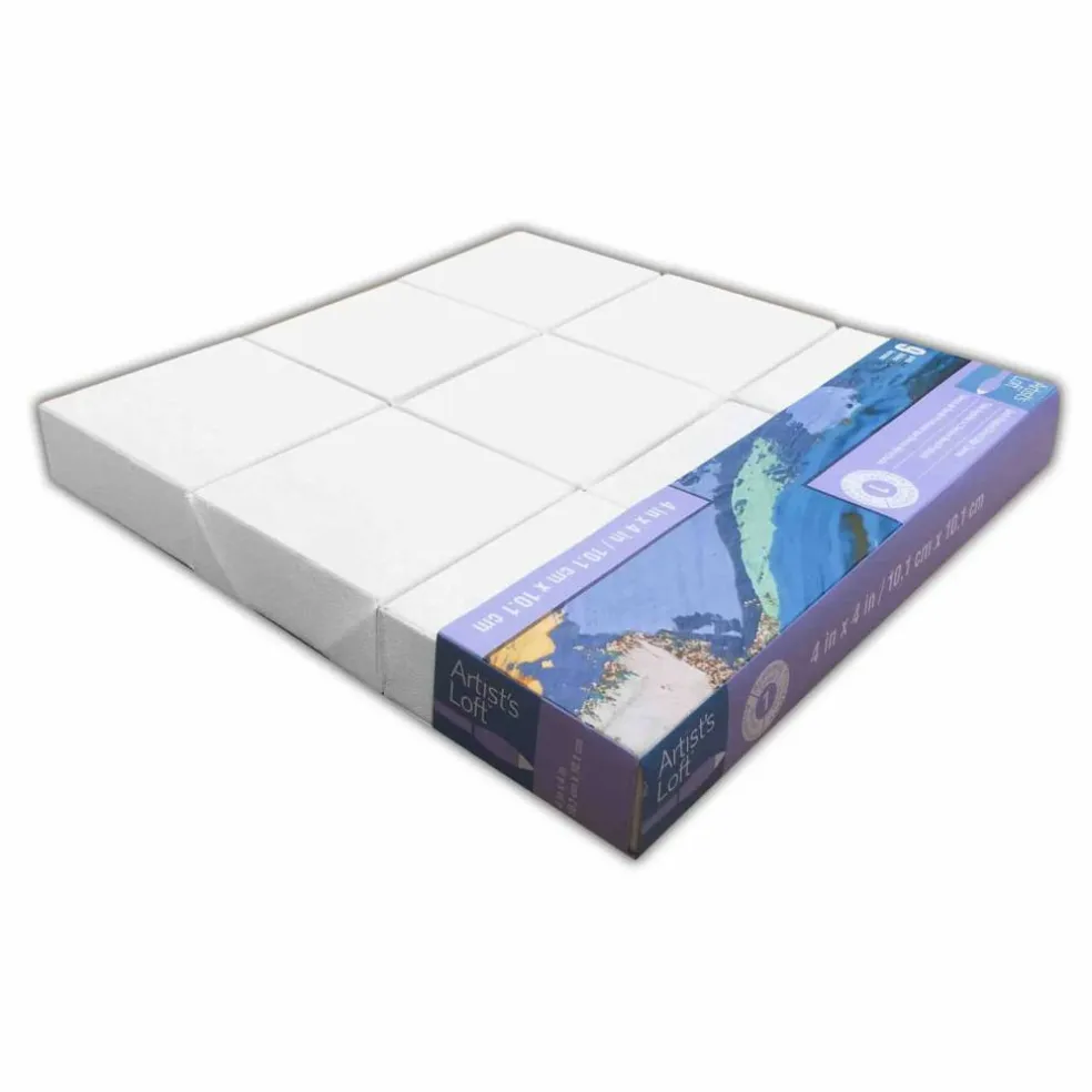 9 Pack Level 1 4" x 4" Deco Canvas by Artist's Loft®