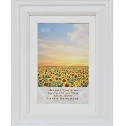 5 Pack Lifestyles 4" x 6" White Frame with Mat by Studio Décor®