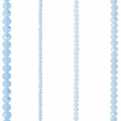 12 Pack: Light Blue Faceted Glass Rondelle Beads by Bead Landing™
