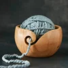 6 Pack: Light & Dark Pinewood Yarn Bowl by Loops & Threads™