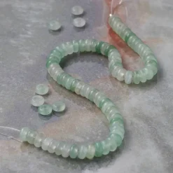 12 Pack: Light Green Dyed Aventurine Rondelle Beads, 4mm by Bead Landing™